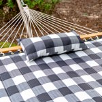Deluxe 52'' Quilted Fabric Hammock with Patented KD Space Saving Hammock Stand and Pillow Combo - Buffalo Plaid