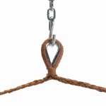 Deluxe Polyester Rope Swing Chair - Antique Brown