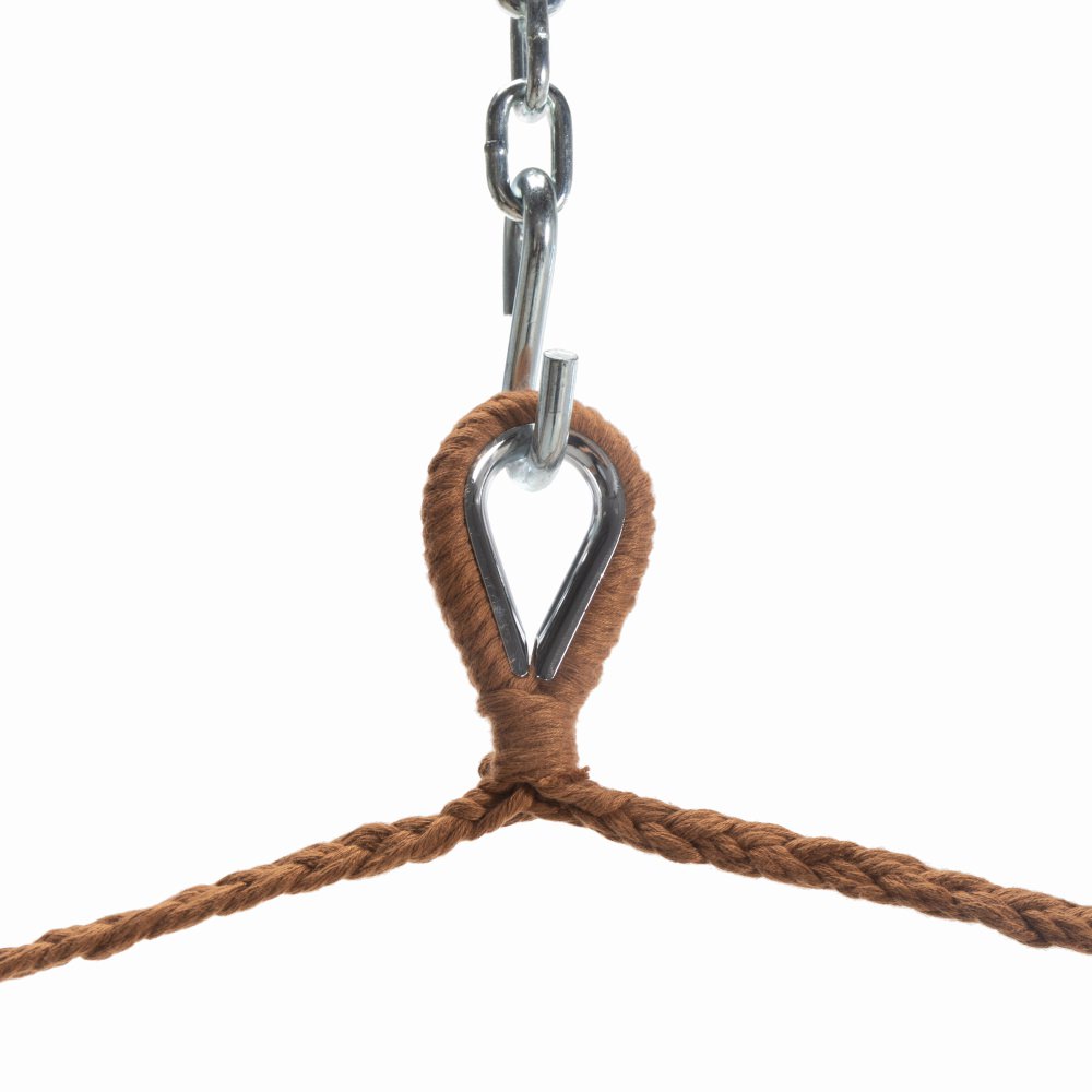 Deluxe Polyester Rope Swing Chair - Antique Brown