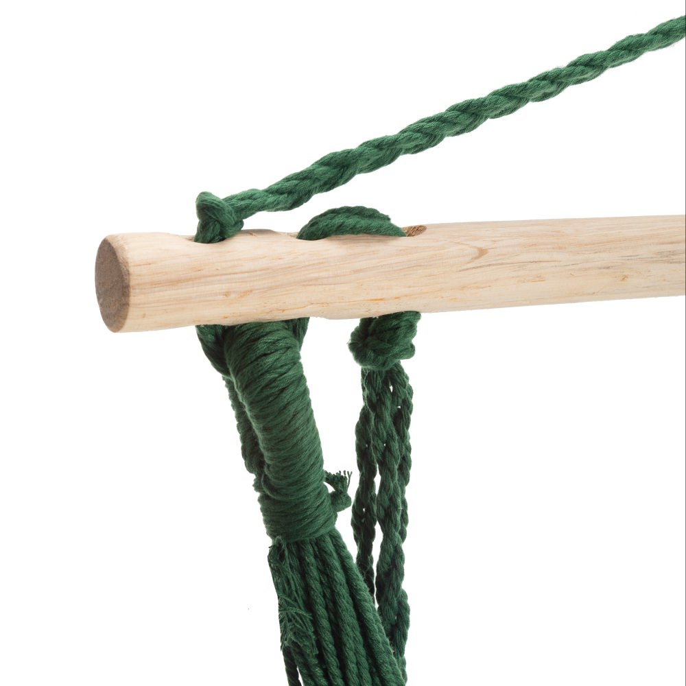 Deluxe Polyester Rope Swing Chair - Green