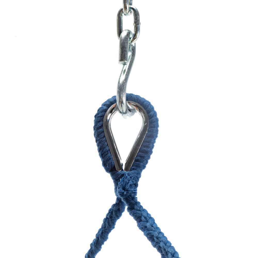 Deluxe Polyester Rope Swing Chair - Navy
