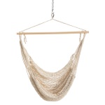 Deluxe Polyester Rope Swing Chair - Oatmeal