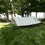 Deluxe 52'' Quilted Fabric Hammock with Patented KD Space Saving Hammock Stand and Pillow Combo - Medallion
