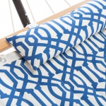 Deluxe 52'' Quilted Fabric Hammock with Patented KD Space Saving Hammock Stand and Pillow Combo - Navy
