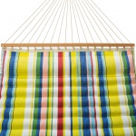 Large Polyester Pillowtop Hammock - Yellow Multicolor Stripe