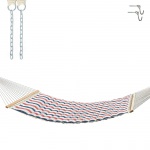 Large Polyester Pillowtop Hammock - Red, White & Blue Stripe