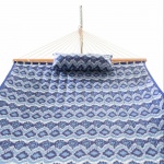 Deluxe 52'' Quilted Fabric Hammock with Patented KD Space Saving Hammock Stand and Pillow Combo - Ikat