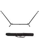 9 ft Black Portable Camping/Brazilian Space Saving Steel Hammock Stand with Storage Bag