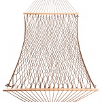 13 ft. Double Antique Brown Polyester Rope Hammock with Hanging Hardware & Storage Bag Included