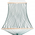 13 ft. Double Green Polyester Rope Hammock with Hanging Hardware & Storage Bag Included