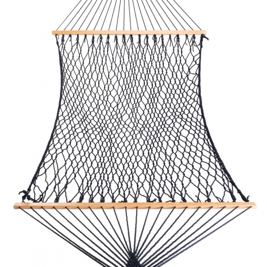 13 ft. Double Navy Polyester Rope Hammock with Hanging Hardware & Storage Bag Included