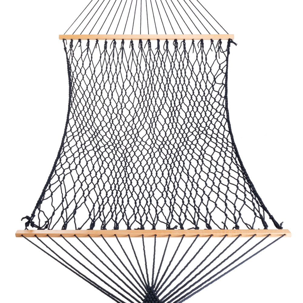 13 ft. Double Navy Polyester Rope Hammock with Hanging Hardware & Storage Bag Included