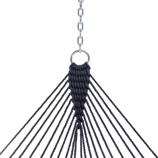 13 ft. Double Navy Polyester Rope Hammock with Hanging Hardware & Storage Bag Included