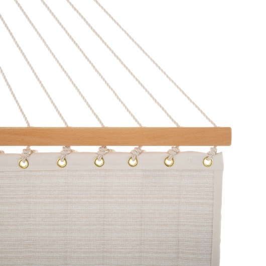 Large Double Quilted Hammock with Detachable Pillow - Natural Solid