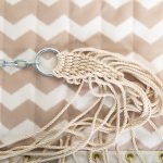 Large Double Quilted Hammock with Detachable Pillow - Beige Chevron