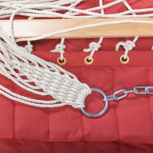 Large Double Quilted Hammock - Red
