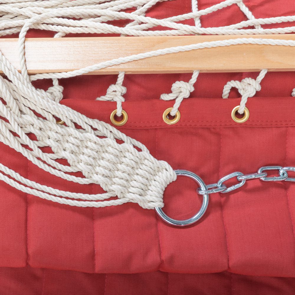 Large Double Quilted Hammock - Red