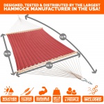 Large Double Quilted Hammock - Red