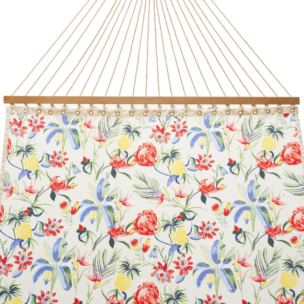 Large Double Quick Dry Fabric Hammock - Tropical Print