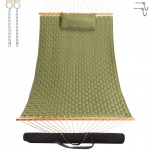 Large Soft Weave Hammock with Pillow & Storage Bag - Green