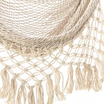 Large Macrame Fringe Design Single Swing - Beige