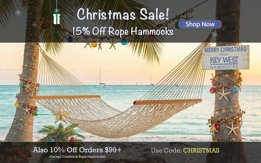 Christmas Sale 15% Off Rope Hammocks